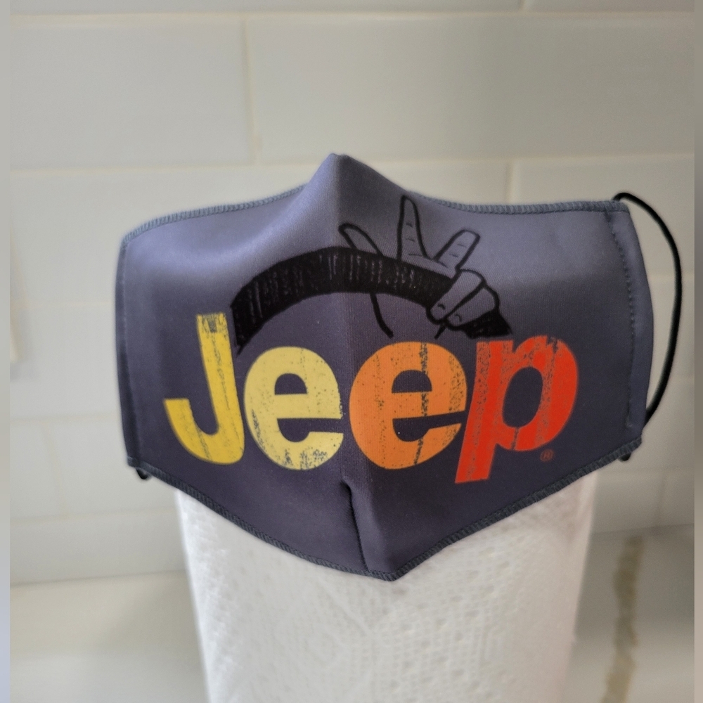 JEEP face mask 😷 w/wave design